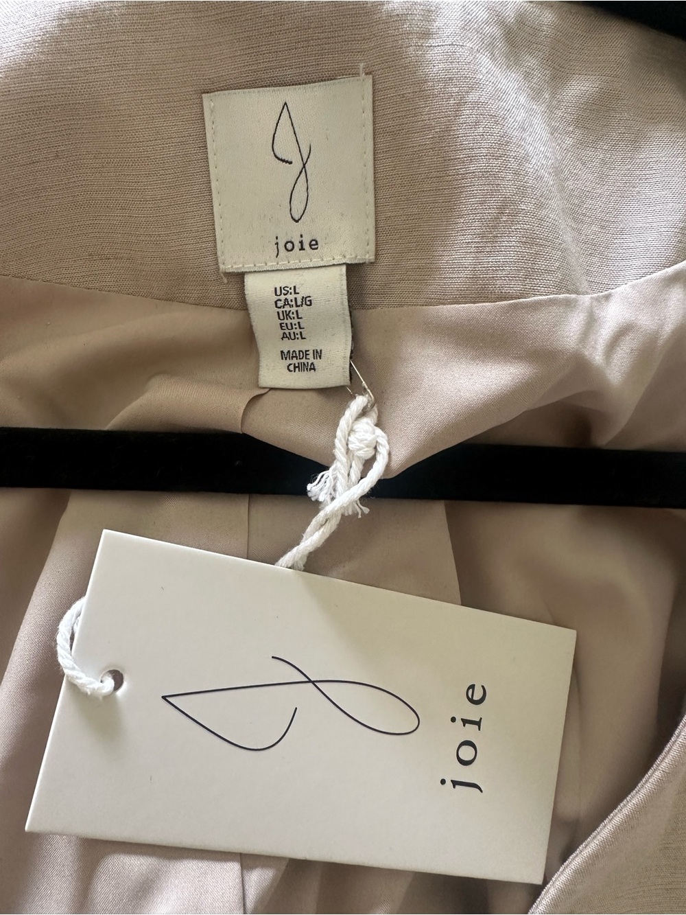 Joie Linen Blend Tailored Button Front Vest Beige Sleeveless Size L NWT - Picture 7 of 8